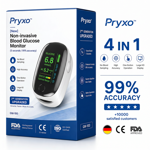 2026 ALWRITA™ GM-100 Non-Invasive Monitor – 5 Seconds / 99% Accuracy