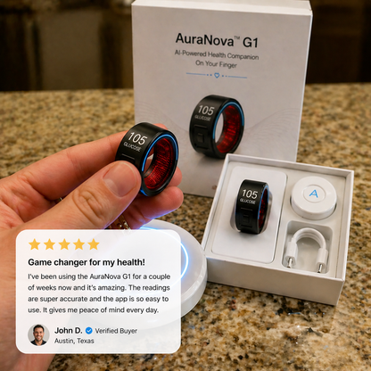 75% OFF🔥Exclusive Launch Offer🎉AuraNova™ G1 Non-Invasive Smart Ring Pro