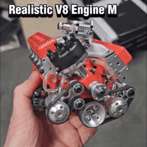 🏆 10,000 Sold This Week✨Gasoline OHV V8 Small-block Engine Model Kits