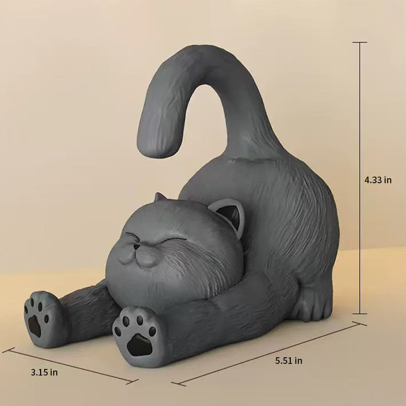 QIAWI™ Cute Cat Phone Stand, Adorable Desk Holder for Phones & Tablets
