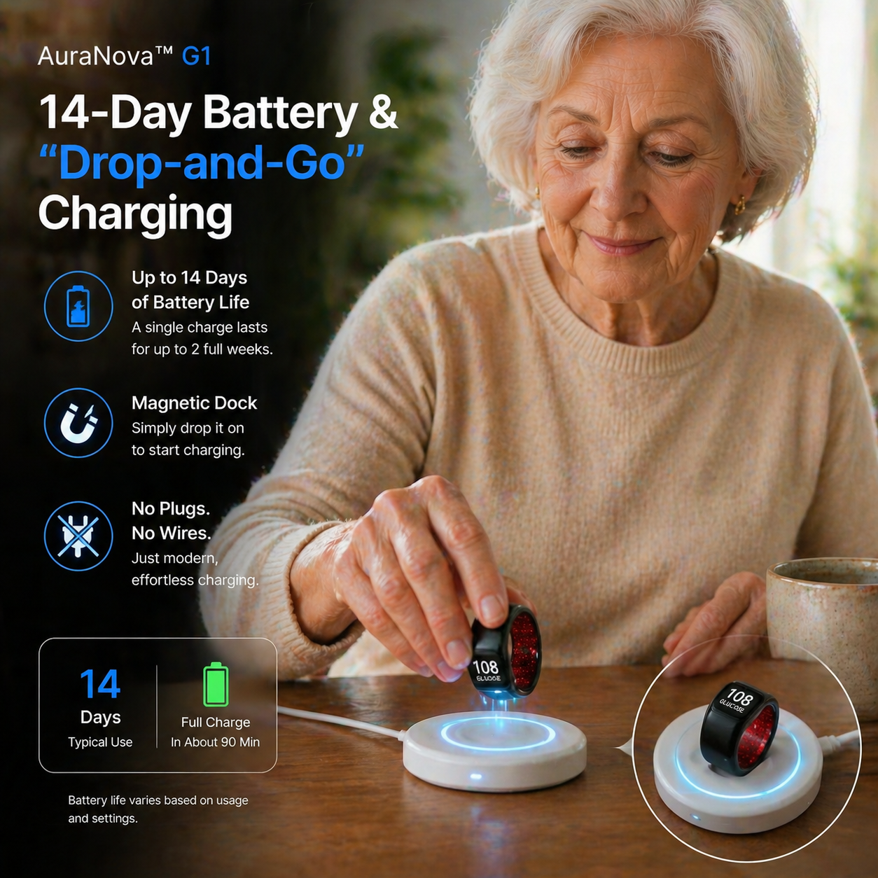 75% OFF🔥Exclusive Launch Offer🎉AuraNova™ G1 Non-Invasive Smart Ring Pro