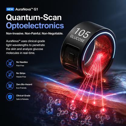 🎉75% OFF Launch Deal🔥AuraNova™ G1 Non-Invasive Smart Ring