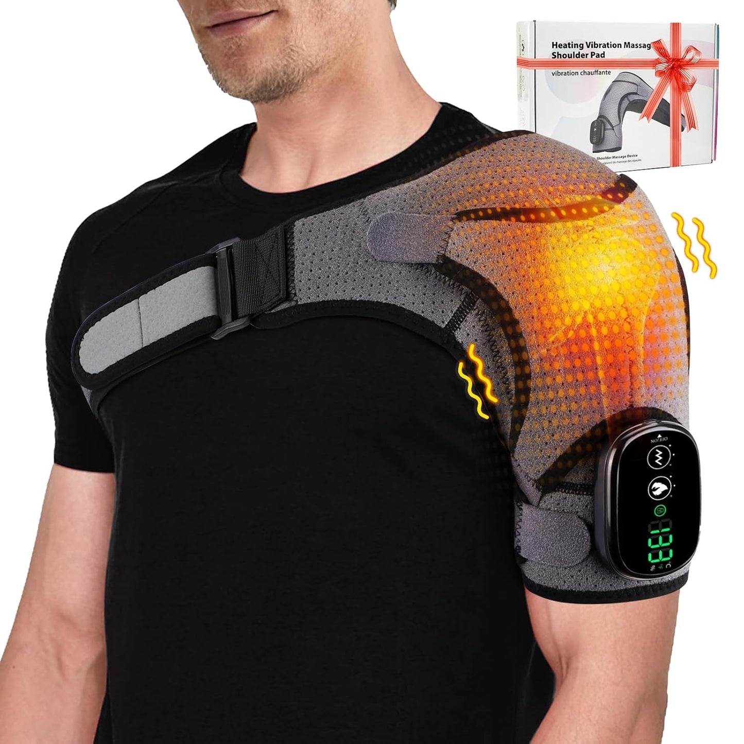 💥 Goodbye Shoulder Tension — Hello Instant Comfort Heated Vibration Shoulder Brace
