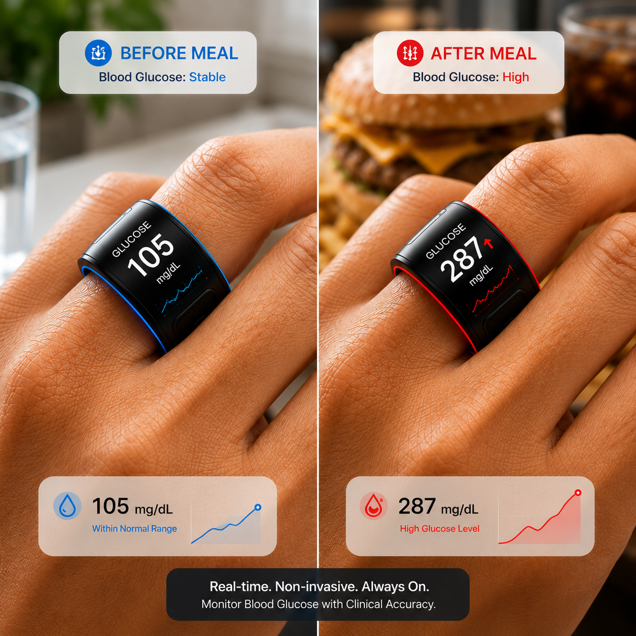 🎉75% OFF Launch Deal🔥AuraNova™ G1 Non-Invasive Smart Ring