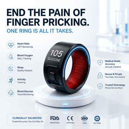 75% OFF🔥Exclusive Launch Offer🎉AuraNova™ G1 Non-Invasive Smart Ring Pro