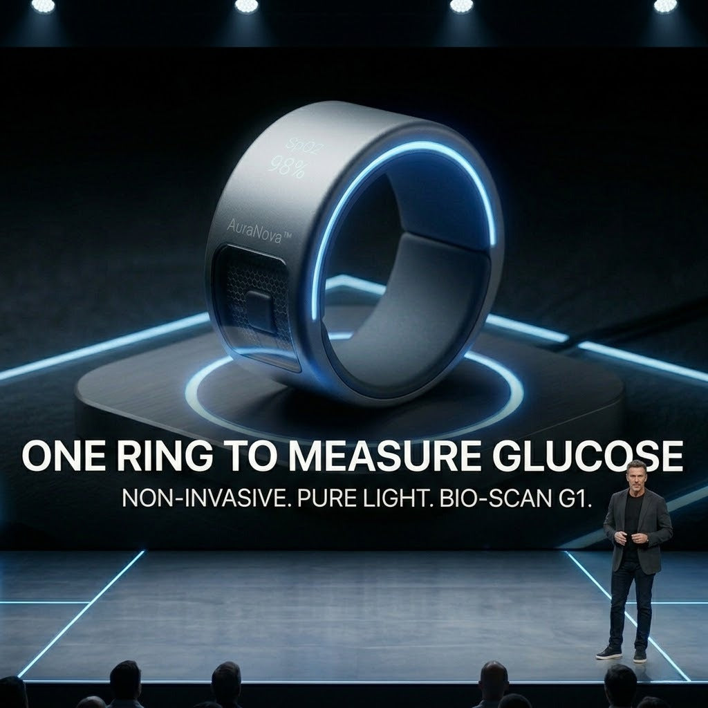 75% OFF🔥Exclusive Launch Offer🎉AuraNova™ G1 Non-Invasive Smart Ring Pro