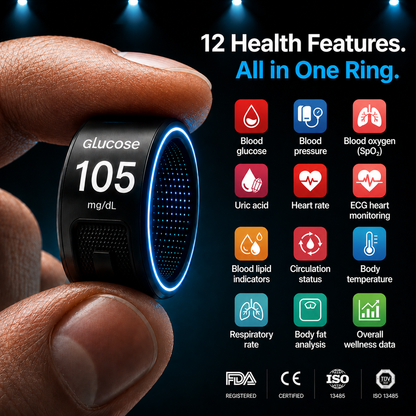 75% OFF🔥Exclusive Launch Offer🎉AuraNova™ G1 Non-Invasive Smart Ring Pro