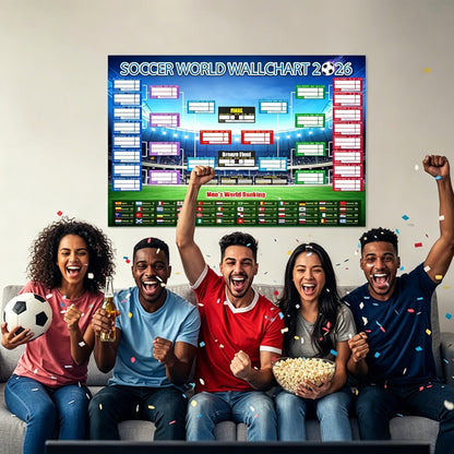 🔥Last Day: Buy 2 Get 1 Free - 🗓️ ⚽ 2026 World Cup Poster Set|Group Stage & Knockout Posters (23.6” x 35.4”)