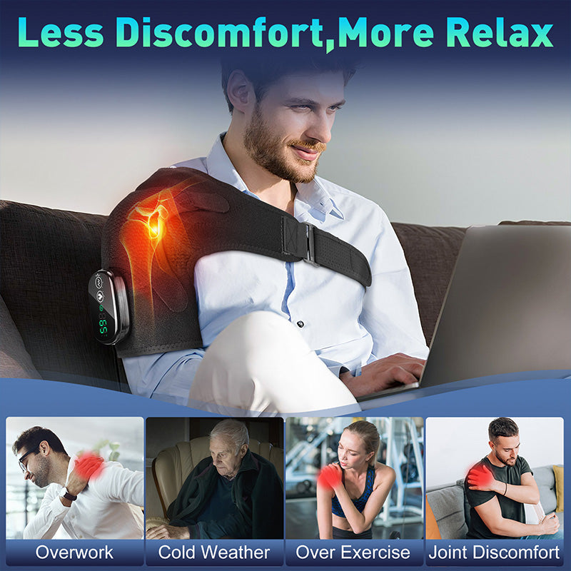 💥 Goodbye Shoulder Tension — Hello Instant Comfort Heated Vibration Shoulder Brace