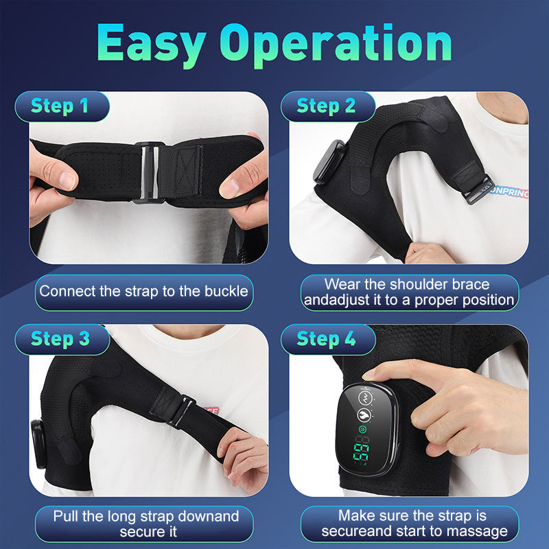 💥 Goodbye Shoulder Tension — Hello Instant Comfort Heated Vibration Shoulder Brace